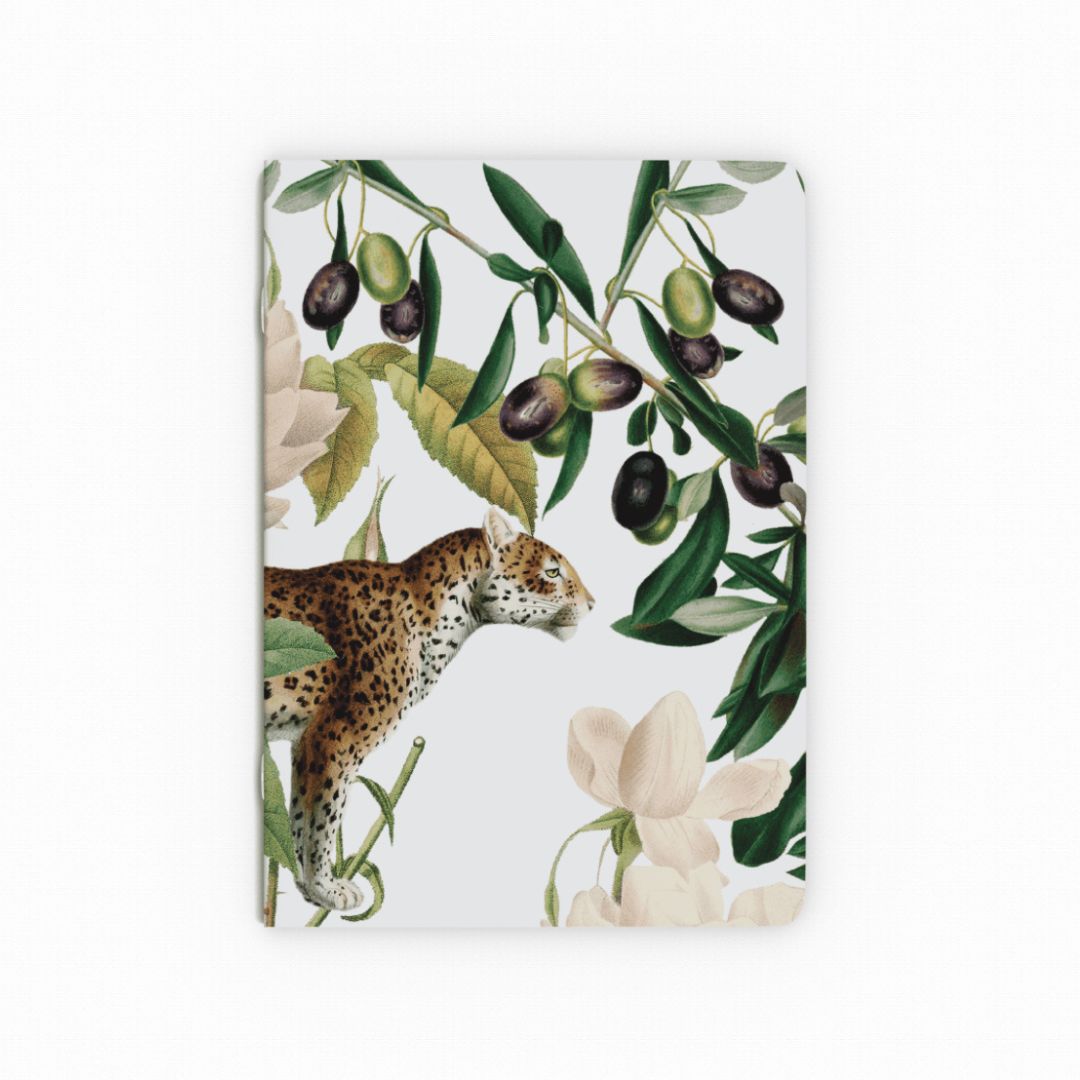 Notebook - A5 Olives & Leopard