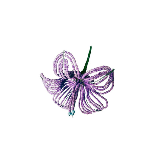 African Beaded Flower - Purple