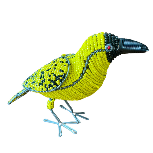 African Beaded Birds - Yellow Weaver