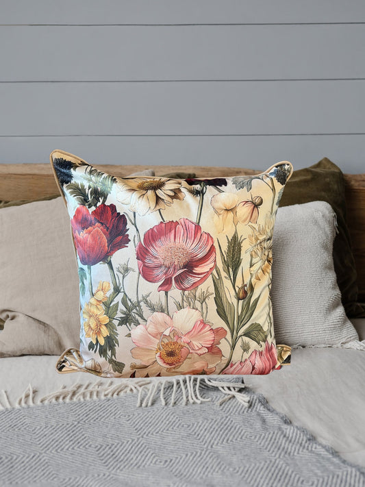 Scatter Cushion Cover - Premium Velvet - Floral (excl. inner)