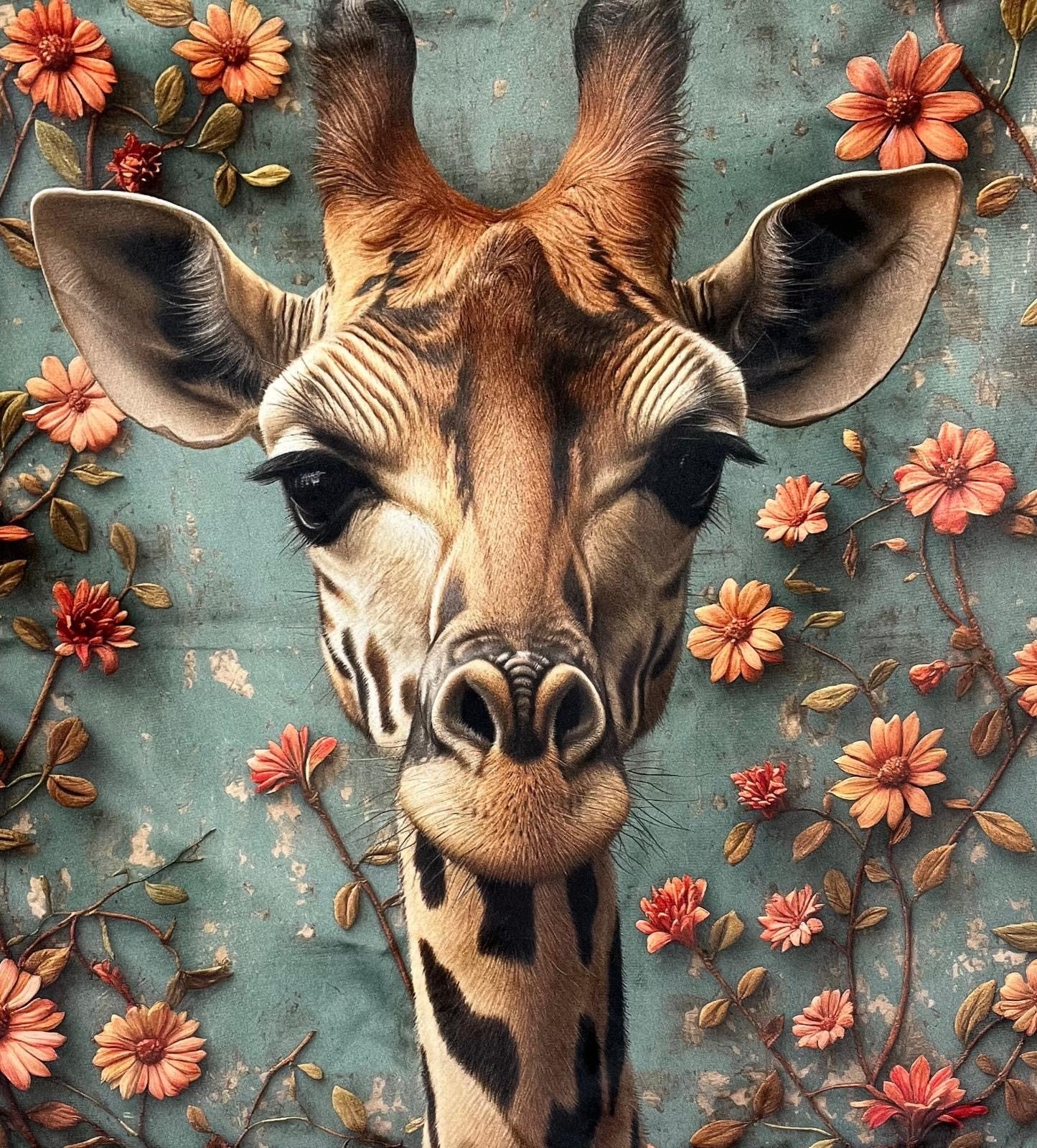 Scatter Cushion Cover - Premium Velvet - Giraffe (excl. inner)
