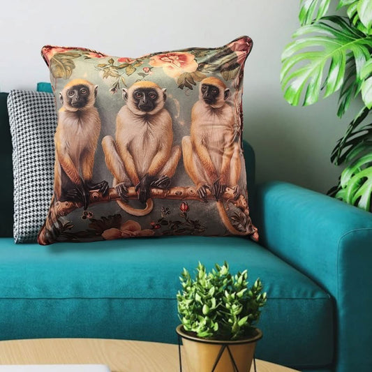 Scatter Cushion Cover - Premium Velvet - Monkey (excl. inner)