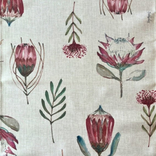 Tea Towel - Terry Angelos - Protea (Moss)