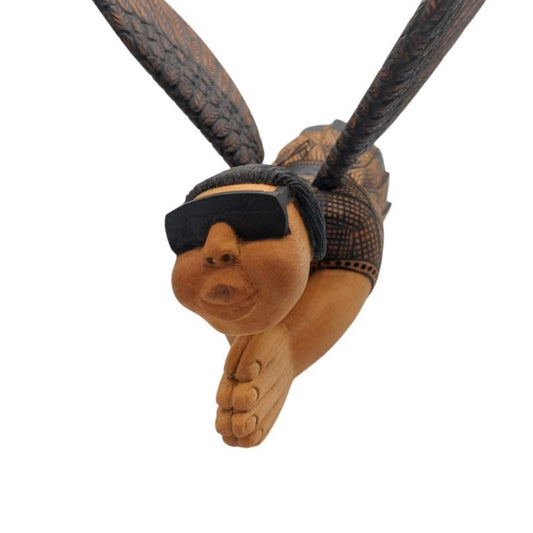 Wooden Hanging Angels with Sunglasses -  Sibusiso Maphumulo (Small)